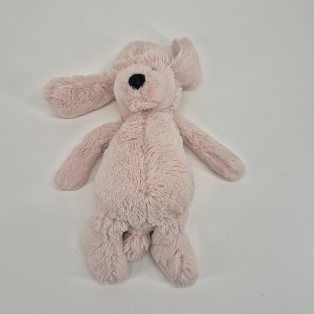 Jellycat Bashful Poodle Plush Blush Pink Stuffed Toy Medium London 12"